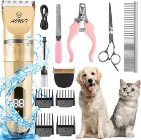 Meilleurs prix pour Tondeuse Chien Professionnelle,13 Pcs Tondeuse Chien,Lame en Céramique Amovible,Écran LCD étanche IPX7 à Faible Bruit,Rechargeable