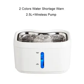 Comparer les prix de Fontaine à eau pour chat - Phoesky - 2.5L - Sans fil - Fenêtre niveau deau - Lumière LED - Distributeur automatique