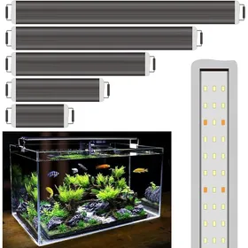 Comparer les prix de BPS Aquarium LED Light 15W Lampe aquarium étanche 4000K avec support extensible Noir