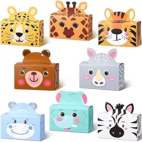 Meilleurs prix pour 24 Pack Boîte de Friandises Animal de Zoo Safari Faveurs de Fête de Jungle Boîte Cadeau Animal Coffret Cadeau de Ju BOITE A DRAGEES