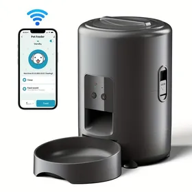 Meilleurs prix pour Distributeur automatique de nourriture pour animaux - Phoesky - 2L - Commande à distance WiFi - Noir