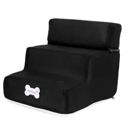 Comparer les prix de 1 Escalier pour chien 3 marches amovible noir léger canapé lit .