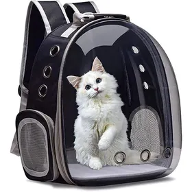 Comparer les prix de Sac à dos bulle respirant pour chat approuvé compagnies aériennes - Noir noir CAISSE DE TRANSPORT