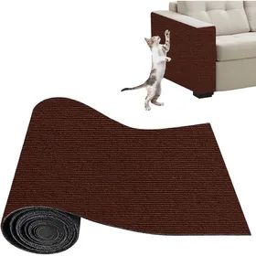 Comparer les prix de Tapis Griffoir Adhésif pour Chat Griffoir Chat et Protection Canapé Anti-Griffe Tapis Protecteur de Rayure DIY(Marron30 x 100 cm)