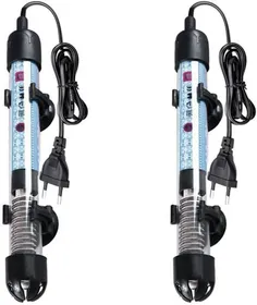 Meilleurs prix pour Lot de 2 chauffages daquarium 50 W (30 L-60 l) réglables avec ventouses thermostat pour réservoirs à poissons