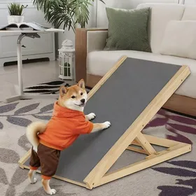 Meilleurs prix pour Rampe pour chiot rampe pour animaux de compagnie en bois réglable portable échelle antidérapante et réglable pour chien（70cm）