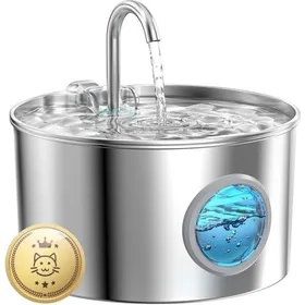 Comparer les prix de Fontaine a Eau Chat INOX: 22L Fontaine à Eau pour Chat - Distributeur Chien Automatique - Silencieux Distributeur Chien - Gardez