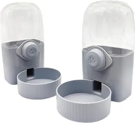 Meilleurs prix pour Bouteille d'eau pour lapin, distributeur d'eau automatique suspendu, mangeoire par gravité, ensemble d'abreuvoir, 33oz (gris, eau)