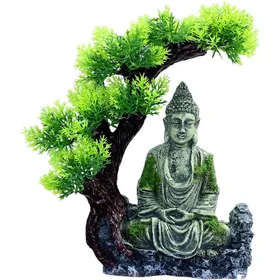 Comparer les prix de Aquarium assis statue de Bouddha décoration Aquarium statue de Bouddha antique sculpture accessoires 18x10x23cm