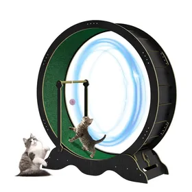 Meilleurs prix pour Garvee Roue Chat XXL Silencieuse 100cm Piste 38cm avec Tapis Amovible Verrou Sécurité Max 20kg Fitness & Jeu Noir