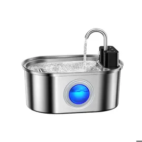 Comparer les prix de Fontaine à eau pour chat en acier inoxydable - Phoesky - 32 L - Distributeur automatique - Sans fil