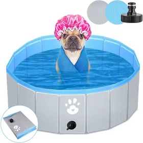 Meilleurs prix pour Piscine Pour Chien Piscine Pliable Et Transportable Pour Grands Et Petits ChiensStable Et AntidérapanteDiamètre 80CmÉpaisseur