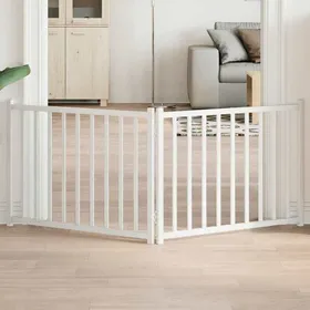 Meilleurs prix pour Barrière pour chien pliable - vidaXL - 160 cm - Bois de sapin massif - Blanc - Pliable - Autonome
