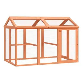 Meilleurs prix pour Enclos pour animaux en bois - vidaxl - 141x94x104 cm - Bois de pin massif - Grillage métallique - Toit à charnières