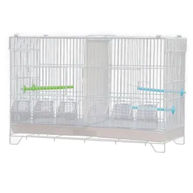 Comparer les prix de Grande Cage à Oiseaux Portable - Volière avec Filet de Séparation et Plateau de Tiroir - 60x26x395 cm - Blanc - LVHCMFOHM