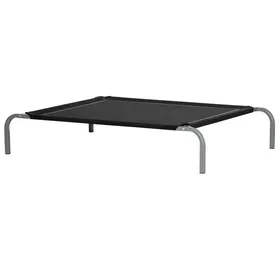 Comparer les prix de LIA Lit pour chien chat XL grand confort sur pieds lit de camp 110 x 75 x 20 cm textilène micro-perforé noir