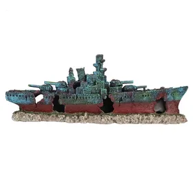 Comparer les prix de Navire coulé pour aquarium décoration de grotte épave de bateau décoration daquarium animaux de compagnie pour -SALALIS