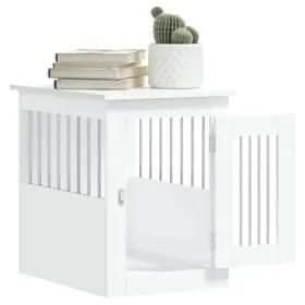 Comparer les prix de Meuble de cage pour chiens blanc 45x62x59 cm bois dingénierie_2 ans garantie_17111