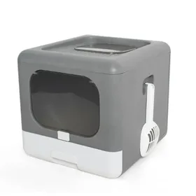 Meilleurs prix pour Bac à litière pour chat entièrement fermé - Espace de confidentialité pliable et désodorisant adapté aux chats obèses et aux chats