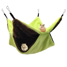 Meilleurs prix pour Maison Cochon dInde 34x34cm Hamac pour Animaux de Compagnie À Double Couche Chinchilla Furet Hamac (Vert)