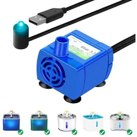 Comparer les prix de Pompe à Eau Submersible Nouvelle Génération Silencieuse Fontaine Chat/Chien LED Faible Consommation