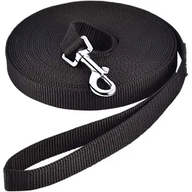 Comparer les prix de Laisse pour Chien (5m Noir) Laisse de Dressage Chien avec Poignée Longe Chien Longue Sangle en Nylon Mains Libre pour Petits à