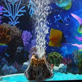 Meilleurs prix pour Volcan Aquarium Bulles Bulleur Aquarium Decoratif deco Aquarium pas Cher Fish Tank Decoration Accessoire Aquarium