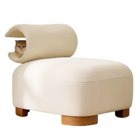 Meilleurs prix pour Fauteuil Canapé 1 place multifonction avec niche pour chat - Futon résistant aux griffes design ergonomique pour salon et chambre