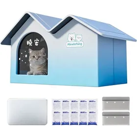 Meilleurs prix pour Maison Rafraîchissante pour Chat avec Pack De Glace pour Races Moyennes À Grandes Nid de glace pour animaux Jardin Vacances