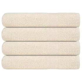 Meilleurs prix pour vidaXL Serviettes de sauna 4 pcs crème 80x200 cm 360 g/m² 100% coton 137008