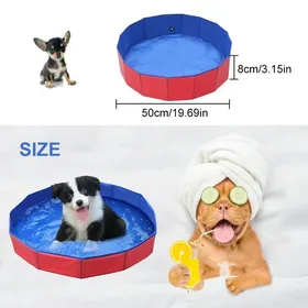 Meilleurs prix pour Piscine Chien PVC 50x8cm - Bassin Baignade - Chats/Enfants QIEDOVIEY