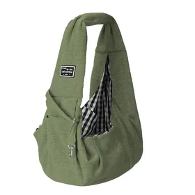 Meilleurs prix pour Sac de transport pour animaux - Phoesky - Sac à bandoulière - Coton - 50x75 cm - Vert foncé - Pour chat et chiot