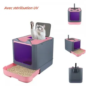 Comparer les prix de XUANYU - Bac à litière Pour Chat - Démontable +  Pliable  - Avec Couvercle + Pelle - Anti Odeur
