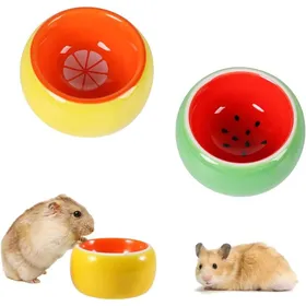 Meilleurs prix pour Lot 2 gamelles céramique orange pour hamster/hérisson/rats/souris eau/nourriture
