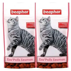 Meilleurs prix pour BEAPHAR – Friandises Exo’Poils goût Saumon friandises au Malt pour Chat – Empêche la Formation de Boules de Poils – 2*35 g