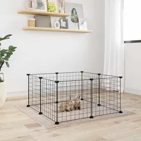 Comparer les prix de SALE 2025Cage animaux de compagnie à 8 panneaux Noir 35x35 cm - Acier chill497348