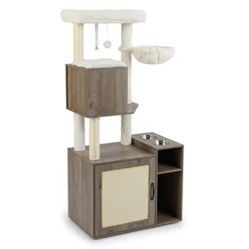 Comparer les prix de Arbre à chat avec meuble dissimulé pour bac à litière 72 x 455 x 155