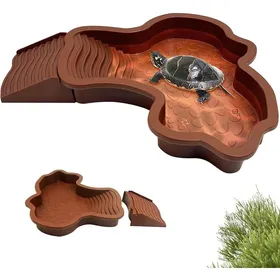 Comparer les prix de Bassin pour Tortue avec Rampe Abreuvoir Tortue Terrestre  Piscine pour Tortues Rampe AntidéRapant Amovible Bassin De Douche