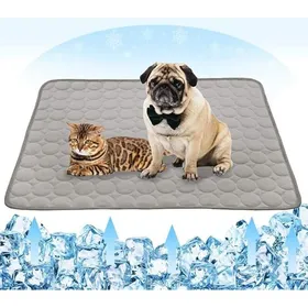 Meilleurs prix pour Tapis rafraîchissant pour animaux - Unbrand - Dimensions 70x56 cm - Soie glacée auto-refroidissante - Maille respirante