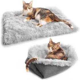Meilleurs prix pour Couverture auto-chauffante pour chat  Panier 2 en 1  Couverture chauffante lavable  Douce et moelleuse  61 x 51 cm