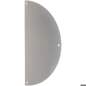 Comparer les prix de Plaque de propreté inox - Demi-lune - 300 x 150 mm - Percée - Duval