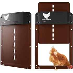 Comparer les prix de Porte Automatique Poulailler Solaire，Automatique Etanche de Poulailler Automatique à Induction à Pile Brun
