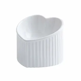 Comparer les prix de Gamelles surélevées en céramique blanche pour chat gamelles inclinées pour nourriture ou eau sans stress prévention du reflux