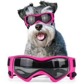 Comparer les prix de Lunettes de soleil pour chien de race moyenne protection UV coupe-vent et antibuée réglables pour petits et moyens chiens