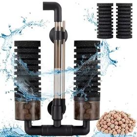 Meilleurs prix pour Filtre daquarium 38L-151L double éponge de filtration intérieure immergée(S)