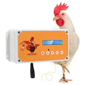 Comparer les prix de Ouvre-Porte de Poulailler sur Secteur ou Batterie Etanche Poulailler Automatique avec minuterie et Capteur Traction 3kg