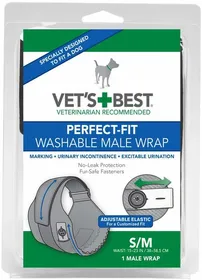 Comparer les prix de Vets best - 3165810420 - Vet's Best Enveloppe Lavable pour Chien male - S/M