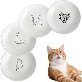 Comparer les prix de 4 gamelles plates céramique fond plat idéales fêtes ou repas partagés animaux
