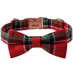 Comparer les prix de Collier pour chien - Nœud papillon marin en maille colorée et motif ondulé col réglable