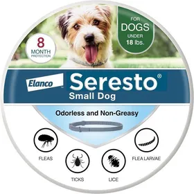 Comparer les prix de Chien Collier Seresto pour petits chiens – Recommandé par les vétérinaires  Pour chiens de moins de 8 kg  Protection 8 mois